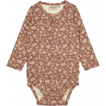 Wheat Main Langarmbody Liv Underwear/Bodies 2479 vintage rose flowers