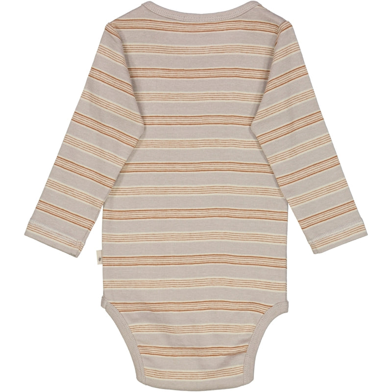 Wheat Langarmbody Plain Underwear/Bodies 5055 morning dove stripe