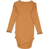 Wheat Langarmbody Ripp mit Spitze Underwear/Bodies 3351 sandstone