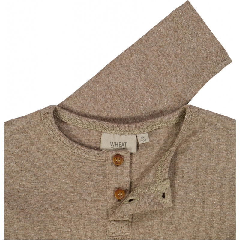Wheat Langarmshirt Morris Jersey Tops and T-Shirts 3204 khaki melange