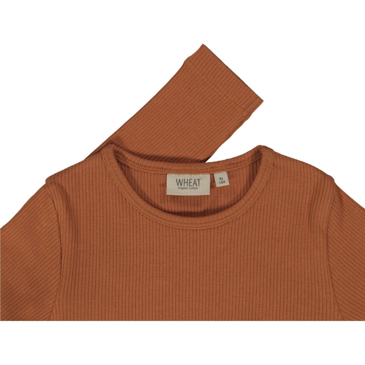 Wheat Langarmshirt Nor Jersey Tops and T-Shirts 5304 amber brown