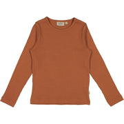 Wheat Langarmshirt Nor Jersey Tops and T-Shirts 5304 amber brown