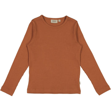 Wheat Main Langarmshirt Nor Jersey Tops and T-Shirts 5304 amber brown