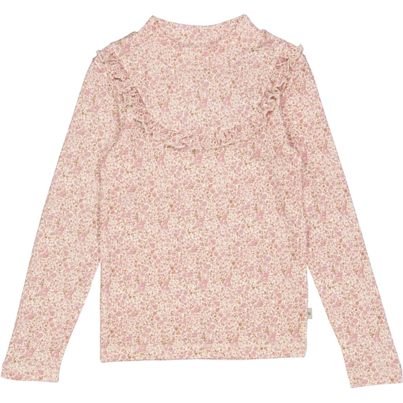 Wheat Wool Langarmshirt Rüsche Wolle Jersey Tops and T-Shirts 9056 ivory flowers