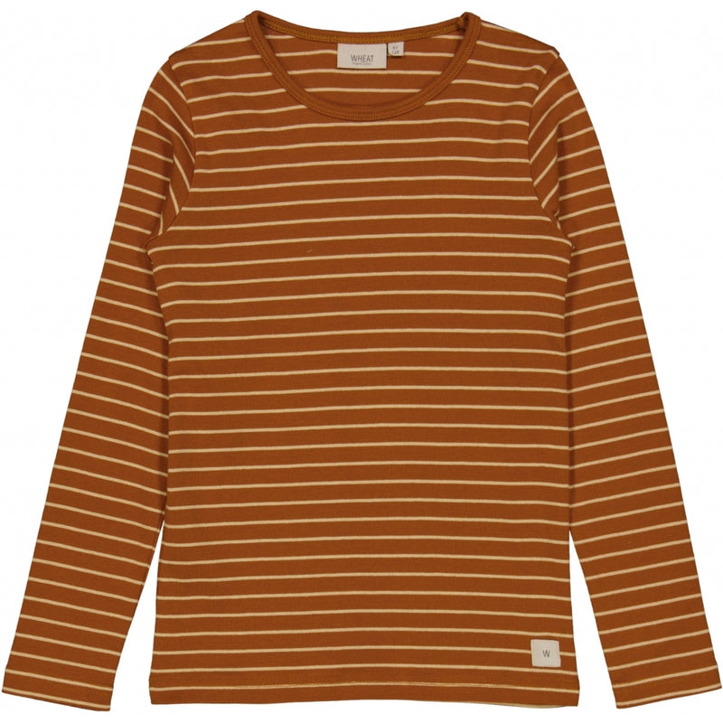 Wheat Langarmshirt Streifen Jersey Tops and T-Shirts 3024 cinnamon