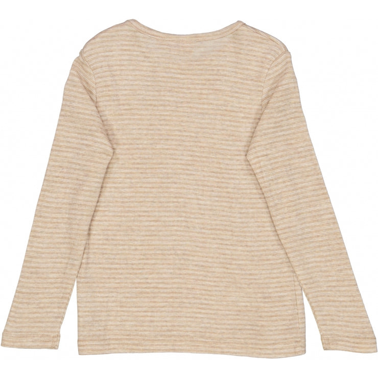 Wheat Wool Langarmshirt Wolle Jersey Tops and T-Shirts 3206 khaki stripe