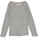 Wheat Wool Langarmshirt Wolle Jersey Tops and T-Shirts 0224 melange grey