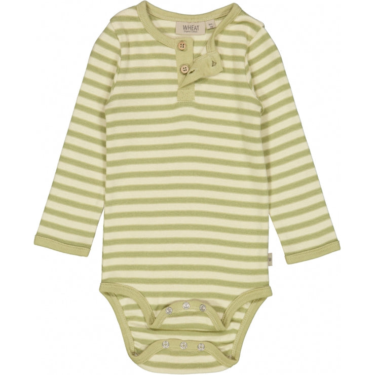 Wheat Larmarmbody mit Knöpfen Underwear/Bodies 4142 green stripe