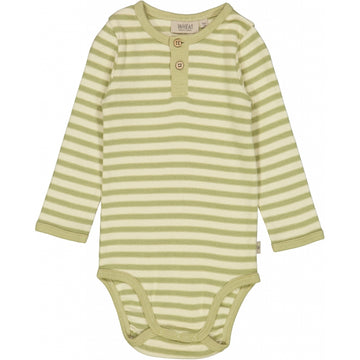 Wheat Main Larmarmbody mit Knöpfen Underwear/Bodies 4142 green stripe