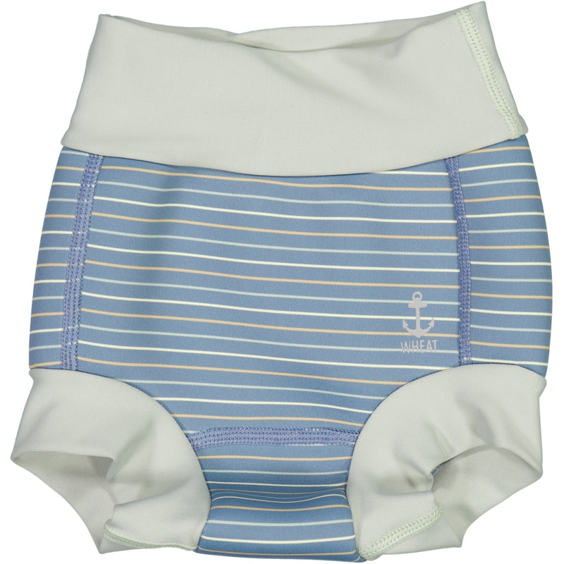 Wheat Neopren Badehose Swimwear 9089 bluefin thin stripe