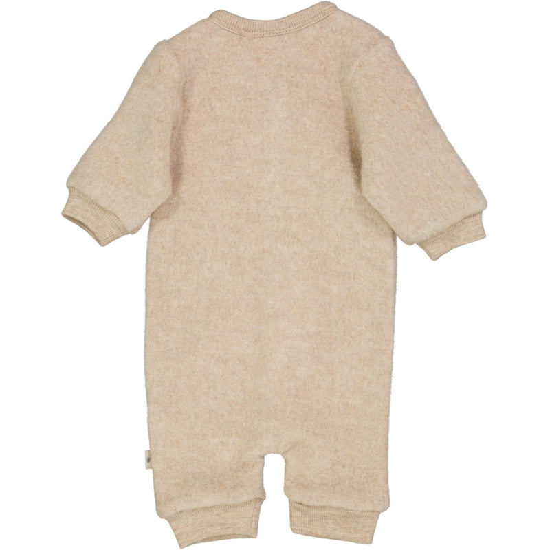Wheat Wool Overall Fleece Jumpsuits 3204 khaki melange