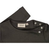 Wheat Rib Langarm-Shirt Jersey Tops and T-Shirts 0033 black granite