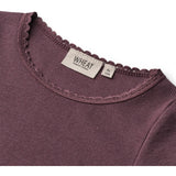 Wheat Rib Langarm-Shirt Lace Jersey Tops and T-Shirts 3374 soft eggplant