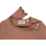 Wheat Rib Langarm-Shirt Lace Jersey Tops and T-Shirts 2102 vintage rose