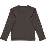 Wheat Rib Langarm-Shirt Ruffle Jersey Tops and T-Shirts 0033 black granite