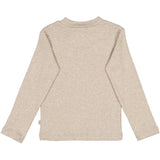 Wheat Rib Langarm-Shirt Ruffle Jersey Tops and T-Shirts 0072 gravel melange