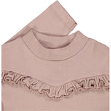 Wheat Rib Langarm-Shirt Ruffle Jersey Tops and T-Shirts 2411 powder brown