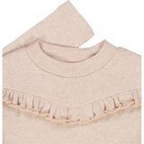 Wheat Rib Langarm-Shirt Ruffle Jersey Tops and T-Shirts 2445 rose melange