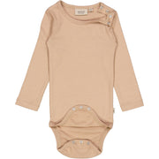 Wheat Rib Langarmbody Underwear/Bodies 3320 affogato