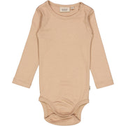 Wheat Rib Langarmbody Underwear/Bodies 3320 affogato