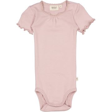 Wheat Main Ripp Body Kurzarm Underwear/Bodies 2433 powder rose 