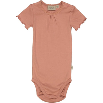 Wheat Main Ripp Body Kurzarm Underwear/Bodies 3045 cameo brown