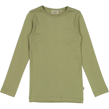 Wheat Main Ripp Langarmshirt Jersey Tops and T-Shirts 4095 forest mist