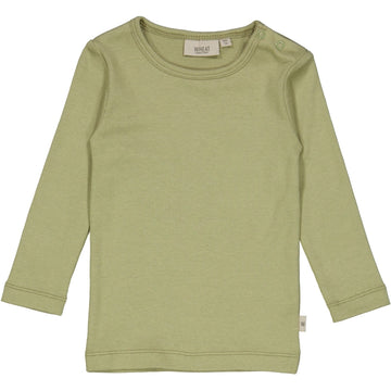 Wheat Main Ripp Langarmshirt Jersey Tops and T-Shirts 4095 forest mist