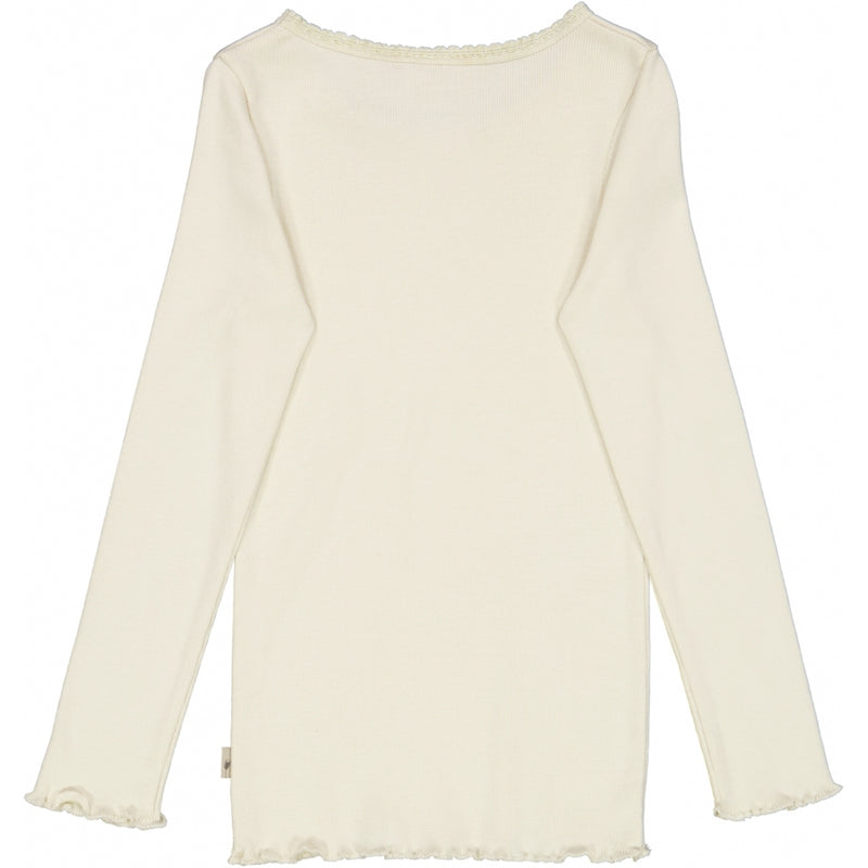 Wheat Ripp Langarmshirt Spitze Jersey Tops and T-Shirts 3129 eggshell 