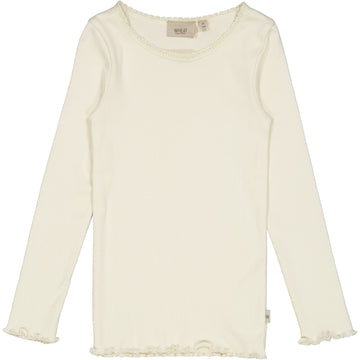 Wheat Main Ripp Langarmshirt Spitze Jersey Tops and T-Shirts 3129 eggshell 