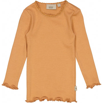 Wheat Main Ripp Langarmshirt Spitze Jersey Tops and T-Shirts 3351 sandstone