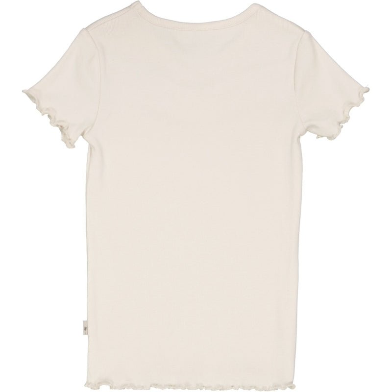 Wheat Ripp T-Shirt mit Raffungen Jersey Tops and T-Shirts 3129 eggshell 