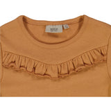 Wheat Ripp T-Shirt mit Raffungen Jersey Tops and T-Shirts 3351 sandstone