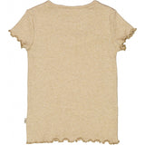 Wheat Main Ripp T-Shirt mit Raffungen Jersey Tops and T-Shirts 5410 dark oat melange