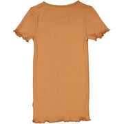Wheat Ripp T-Shirt mit Spitze Jersey Tops and T-Shirts 3351 sandstone
