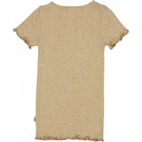 Wheat Ripp T-Shirt mit Spitze Jersey Tops and T-Shirts 5410 dark oat melange