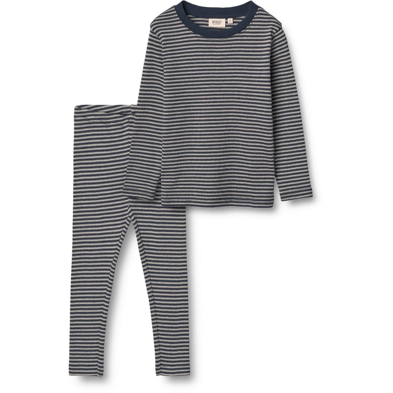 Schlafanzug Mads - stripe navy –