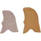 Wheat Wool Set aus 2 Merino-Sturmhauben Felix Acc 3202 clay khaki