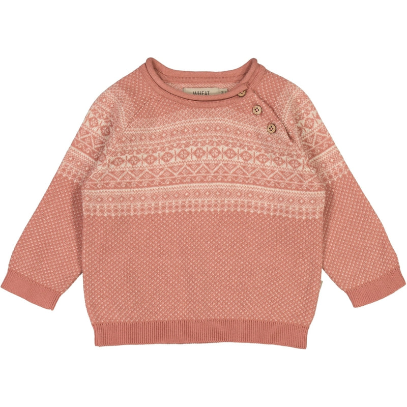 Wheat Strick Pullover Niels Knitted Tops 3045 cameo brown