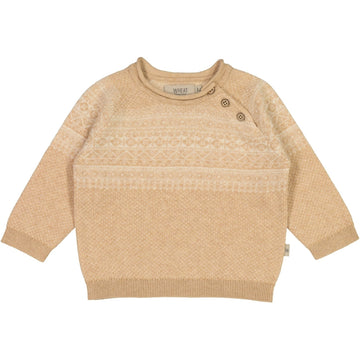 Wheat Main Strick Pullover Niels Knitted Tops 9203 cartouche melange