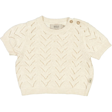 Wheat Main Strick T-Shirt Shiloh Knitted Tops 1101 cloud melange