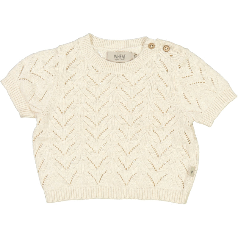Wheat Strick T-Shirt Shiloh Knitted Tops 1101 cloud melange