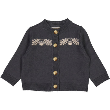 Wheat Main Strickjacke Acorn Knitted Tops 0033 black granite