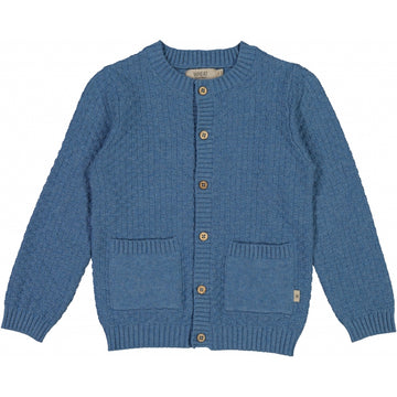 Wheat Main Strickjacke Alf Knitted Tops 9085 bluefin melange