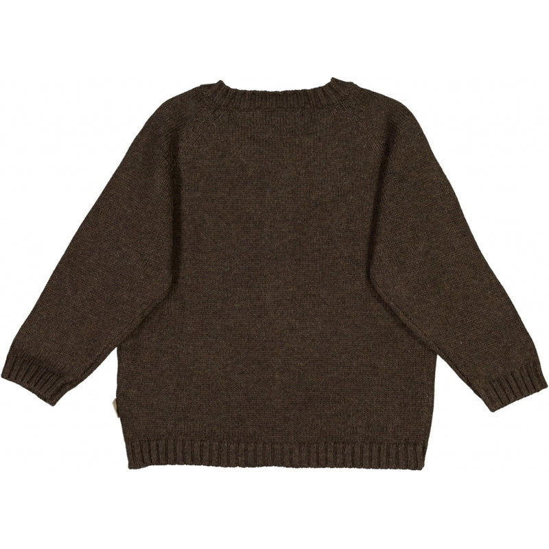 Wheat Strickjacke klassisch Knitted Tops 3015 brown melange