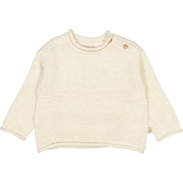 Wheat Main Strickpullover Gunnar Knitted Tops 1101 cloud melange