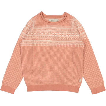 Wheat Main Strickpullover Niels Knitted Tops 3045 cameo brown