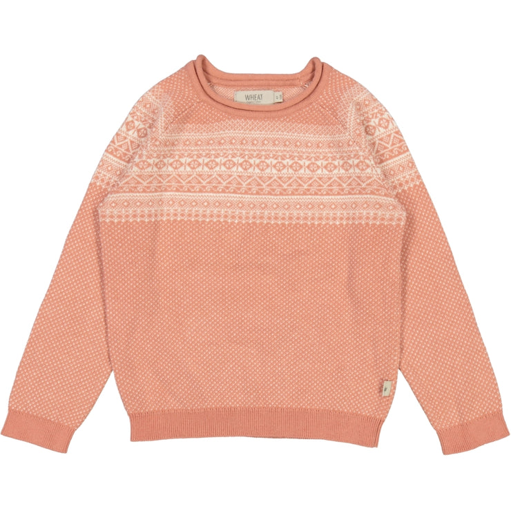 Wheat Strickpullover Niels Knitted Tops 3045 cameo brown