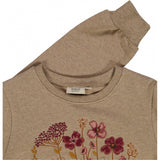 Wheat Sweatshirt gestickte Blumen Sweatshirts 3204 khaki melange