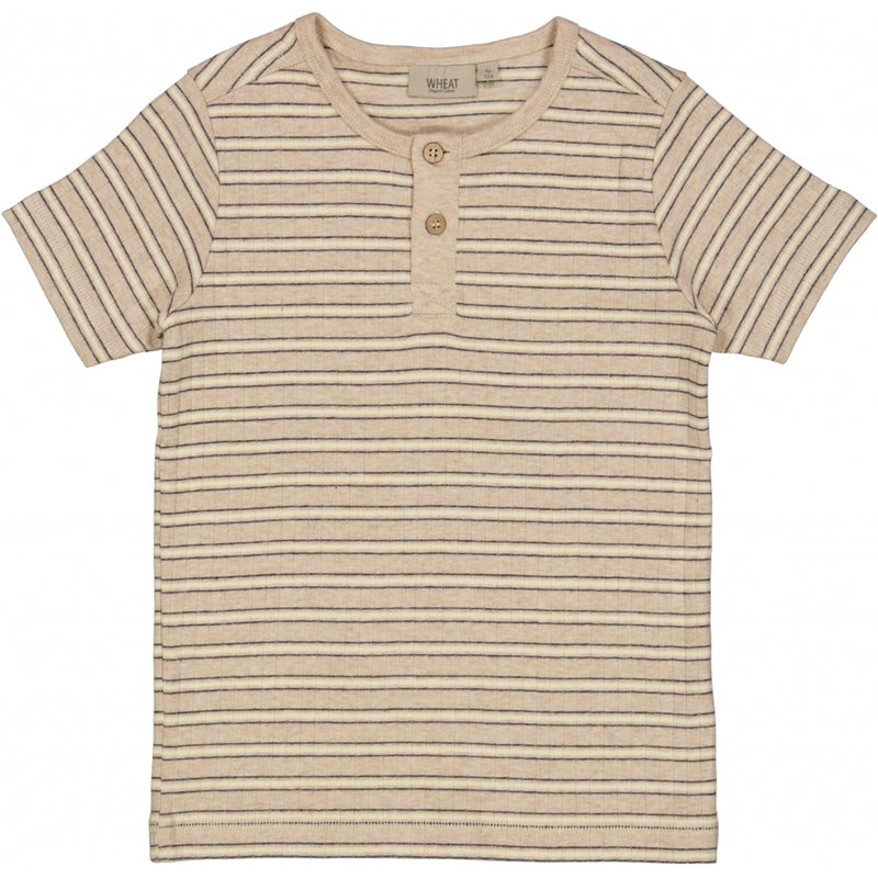 Wheat T-Shirt Bertram Jersey Tops and T-Shirts 5414 oat melange stripe